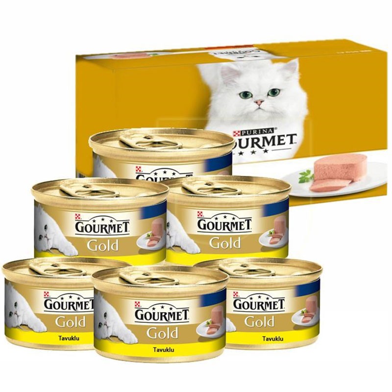 GOURMET Gold Kıyılmış Tavuklu Kedi Konservesi 85gr (6 AL 5 ÖDE)