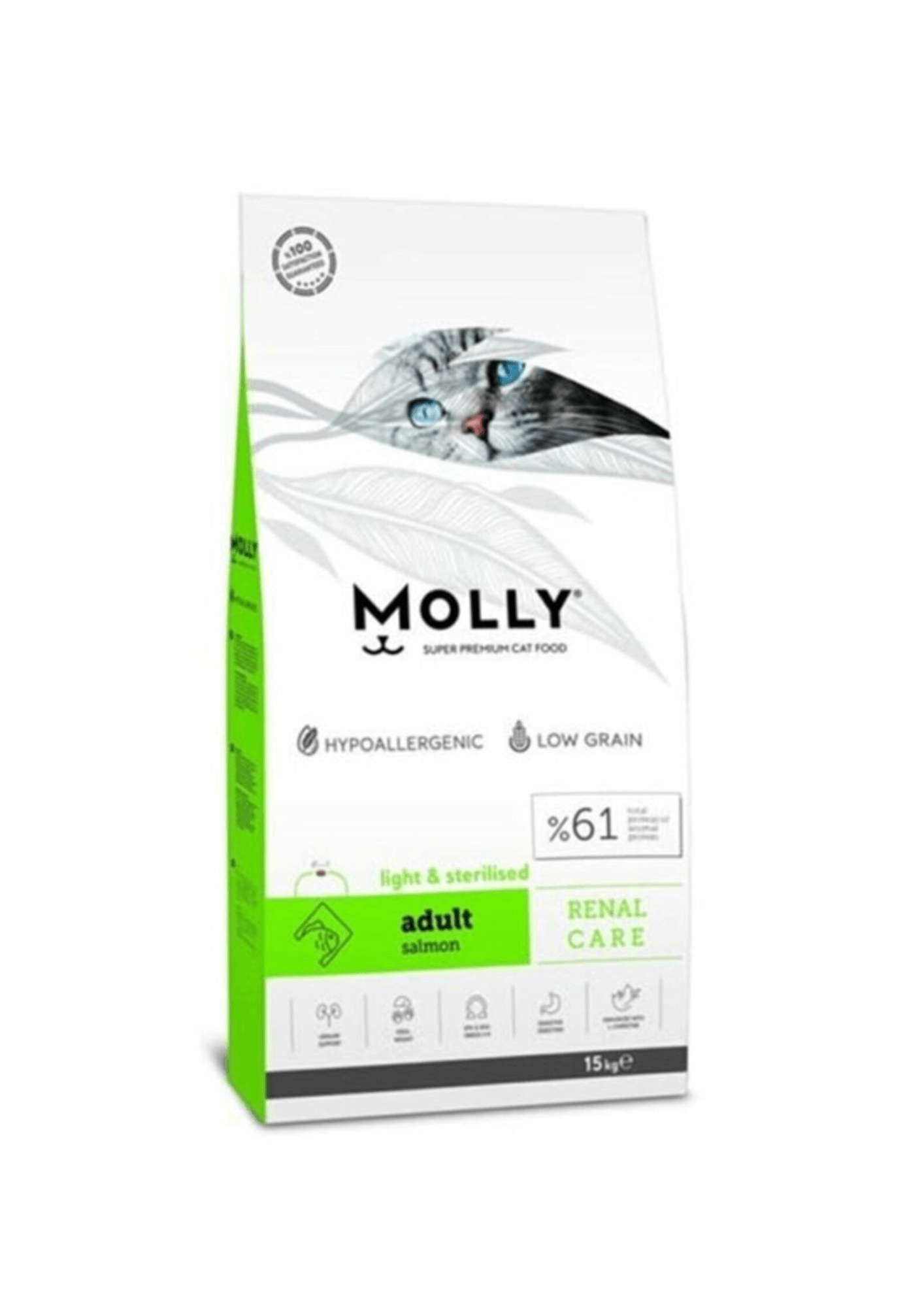MOLLY Somonlu Kısırlaştırılmış Yetişkin Kedi Maması 15 Kg
