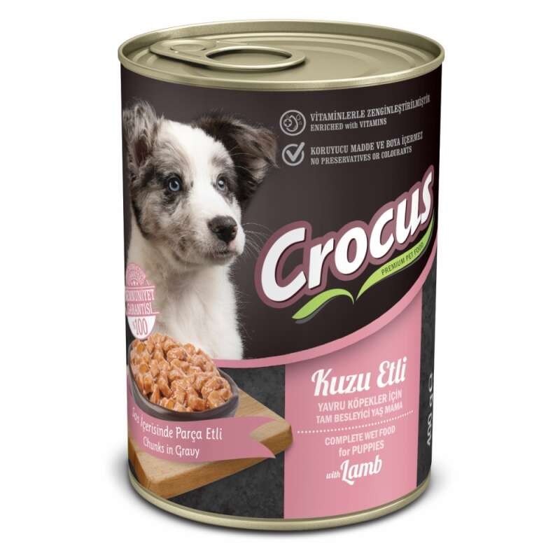 CROCUS Puppy Kuzu Etli Sos İçinde Parça Etli Yavru Köpek Konservesi 400 Gr