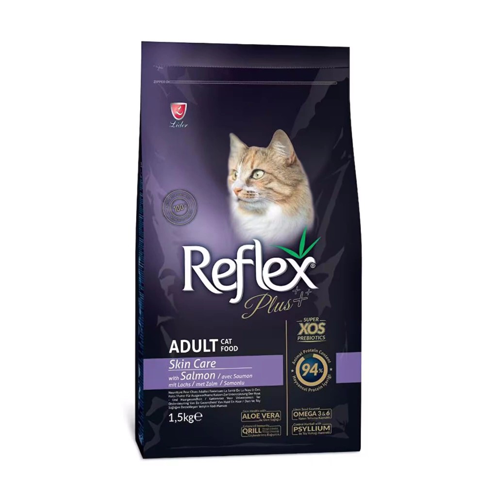 REFLEX Plus Skin Care Somon Balıklı Yetişkin Kedi Maması 1,5 kg