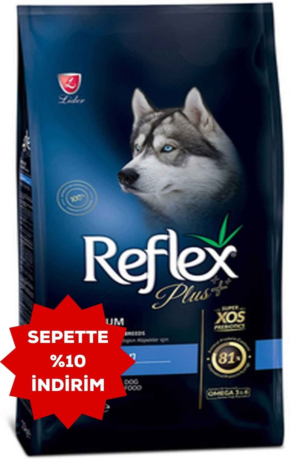 REFLEX Plus Somonlu Orta Büyük Irk Yetişkin Köpek Maması 15 KG