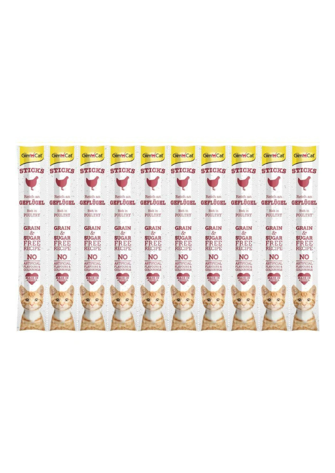 GIMCAT Kümes Hayvanlı Kedi Ödül Çubuğu 10'lu 50 Gr