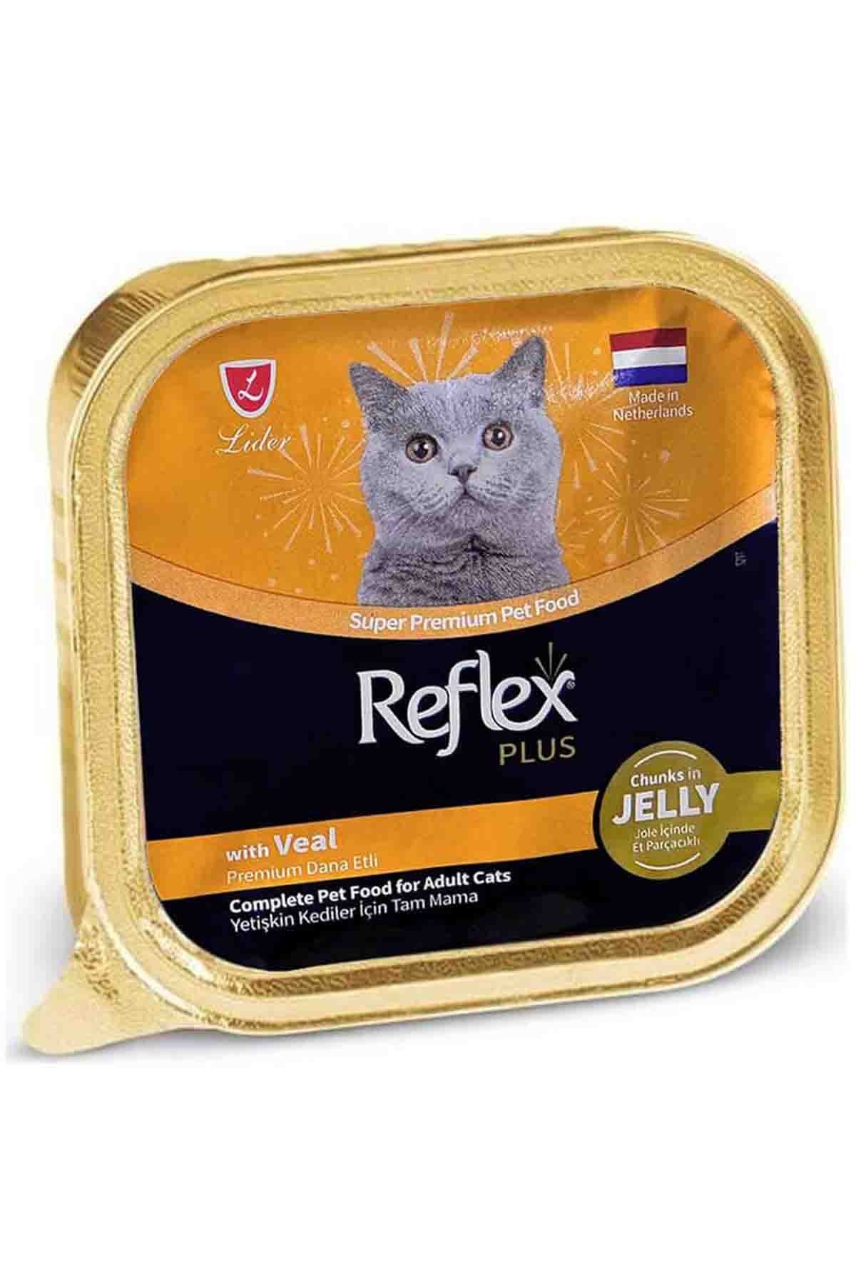 REFLEX Plus Jöle İçinde Parça Dana Etli Yetişkin Kedi Konservesi 85gr