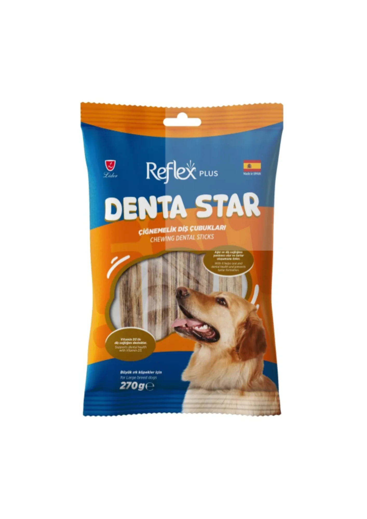 REFLEX PLUS Denta Star Chewing Büyük Irk Yetişkin Köpek Çiğnemelik Diş Çubukları 270 Gr