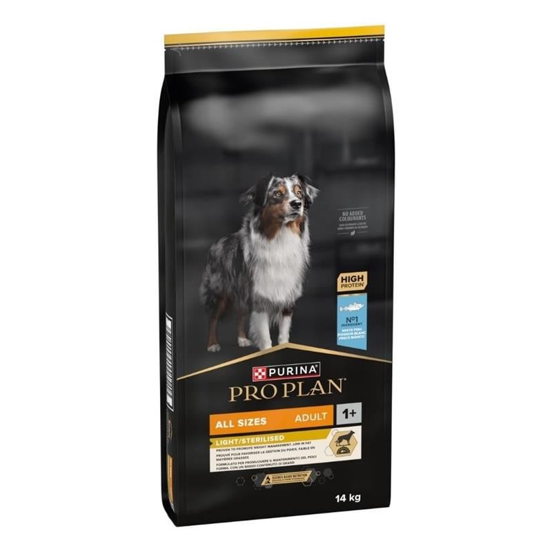 PRO PLAN Beyaz Balıklı Tüm Irklar Sterilised Light Yetişkin Köpek Maması 14 Kg