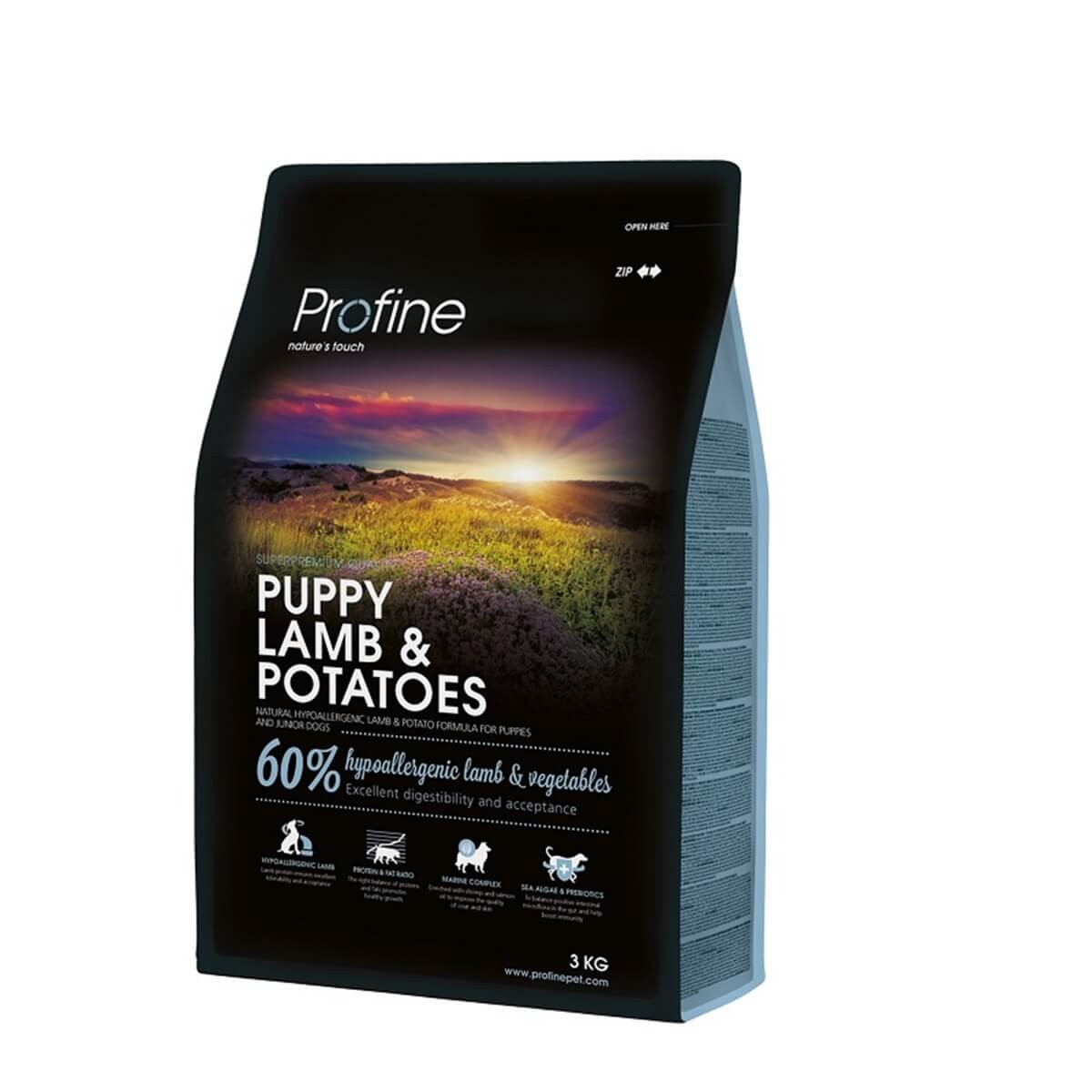 PROFINE Düşük Tahıllı Kuzulu ve Patatesli Hipoalerjenik Yetişkin Köpek Maması 3 Kg