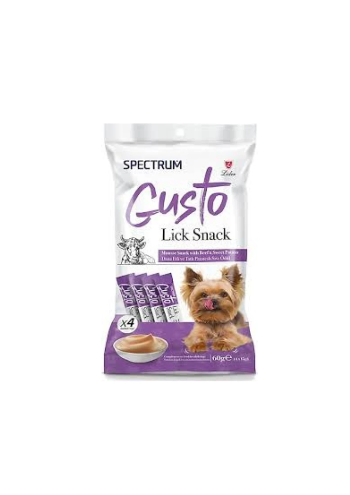 SPECTRUM Gusto Dana Etli ve Tatlı Patatesli Köpek Sıvı Ödülü 4x15gr