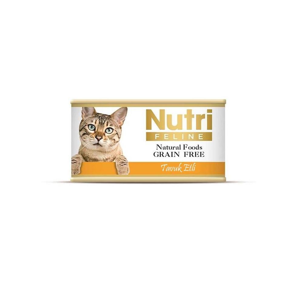 NUTRI FELINE Tahılsız Tavuklu ve Hindili Yetişkin Kedi Konservesi 85 Gr