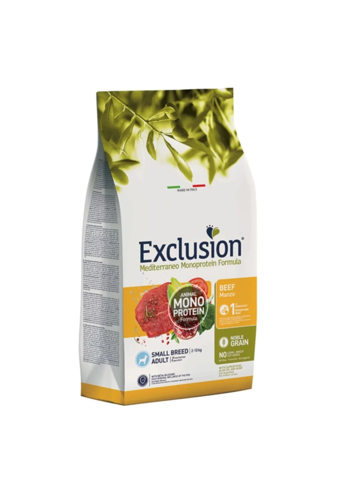 EXCLUSION Monoprotein Sığırlı ve Narlı Düşük Tahıllı Küçük Irk Yetişkin Köpek Maması 2 Kg