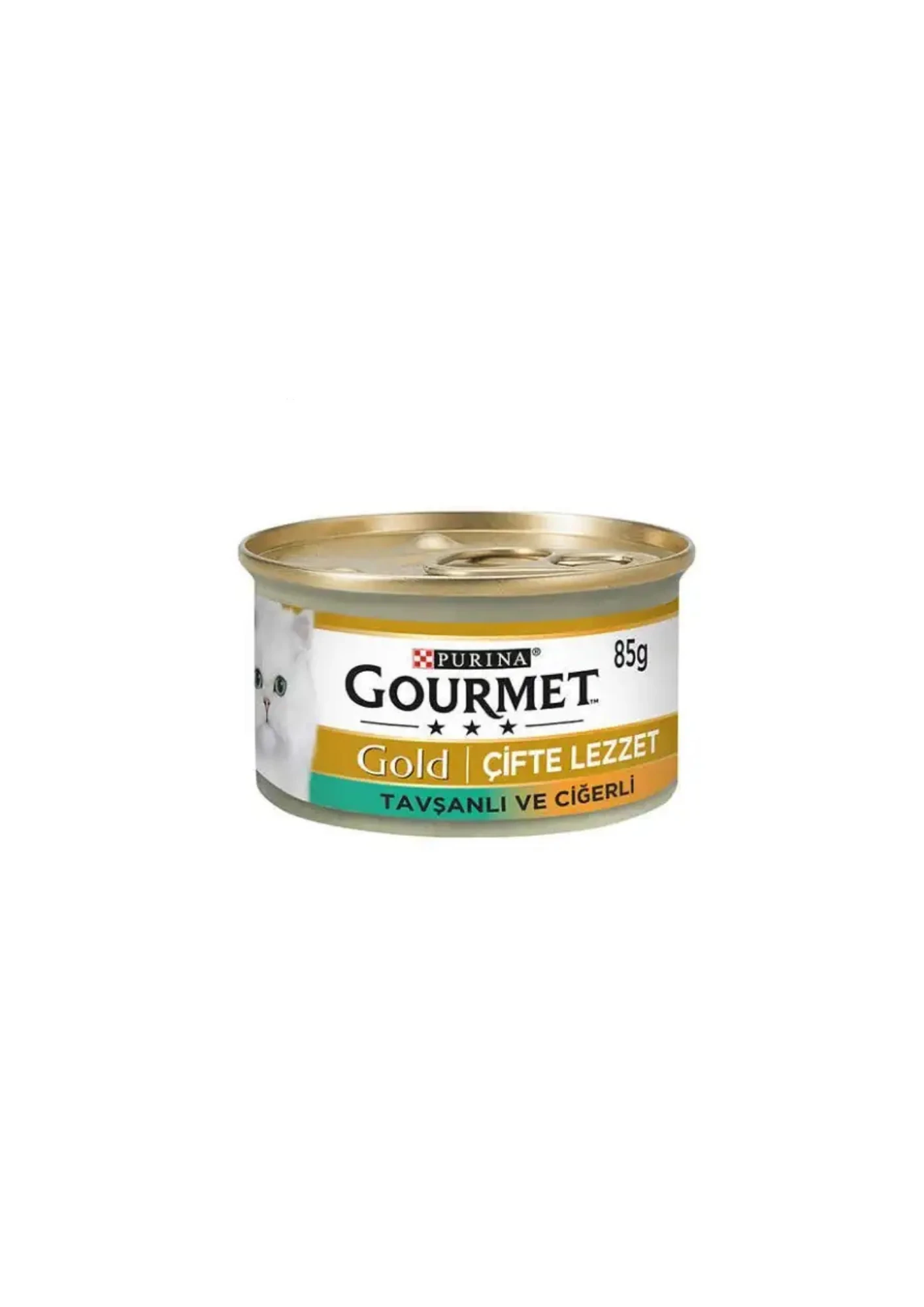 GOURMET Ciğerli Tavşanlı Parçalı Kedi Konservesi 85 gr