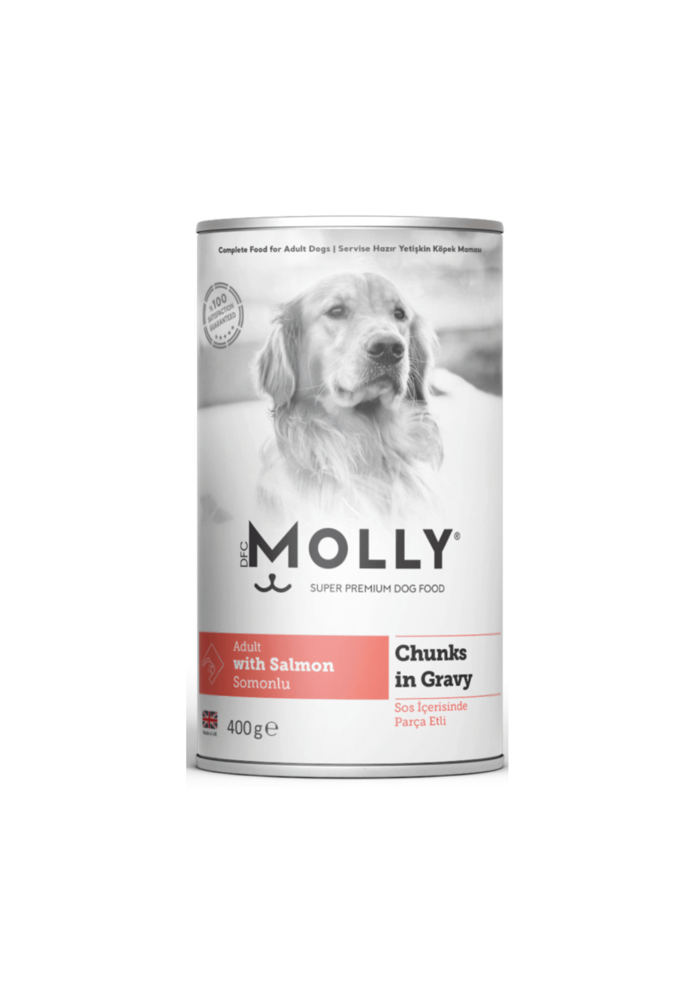 MOLLY Somonlu Sos İçinde Parca Etli Köpek Konservesi 400 Gr