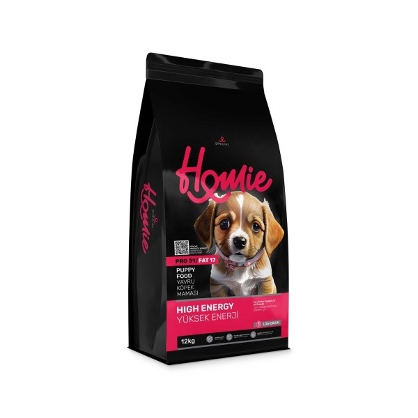 HOMIE PRO31/FAT17 Special Düşük Tahıllı Yüksek Enerjili Tavuklu Yavru Köpek Maması 12 Kg