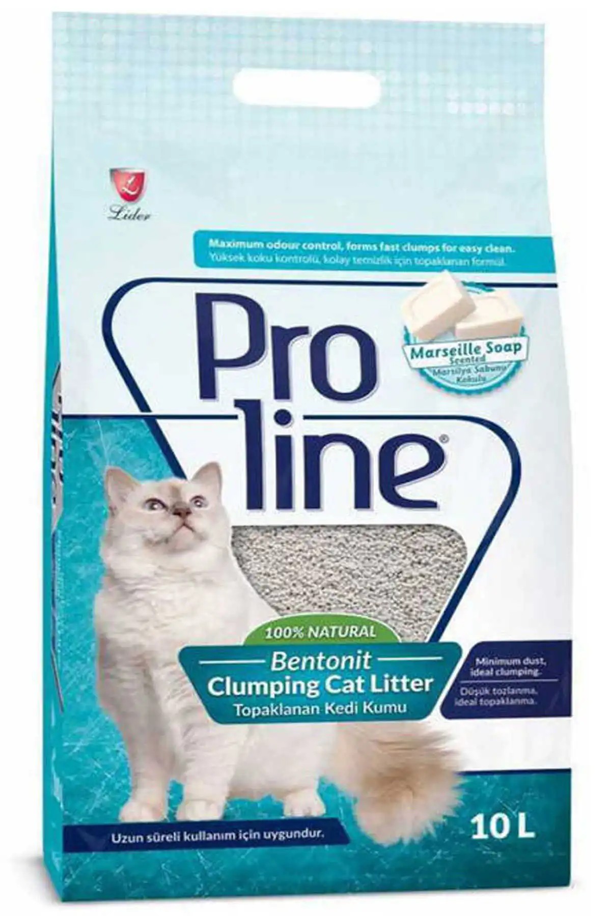 PROLINE Marsilya Sabunlu Topaklanan Bentonit Kedi Kumu 10 Lt