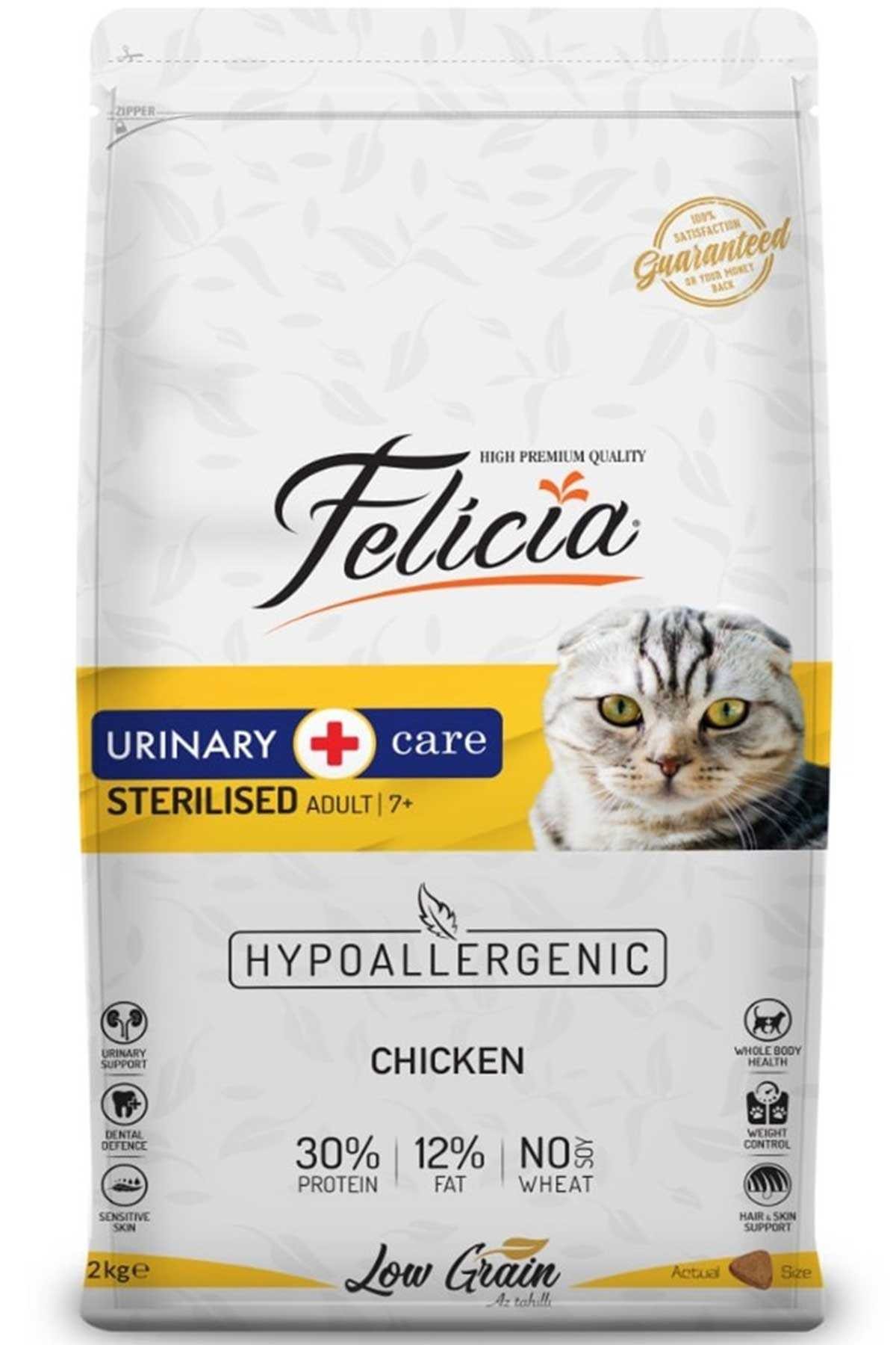 FELICIA Sterilised Tavuklu Az Tahıllı Kedi Maması 12 Kg