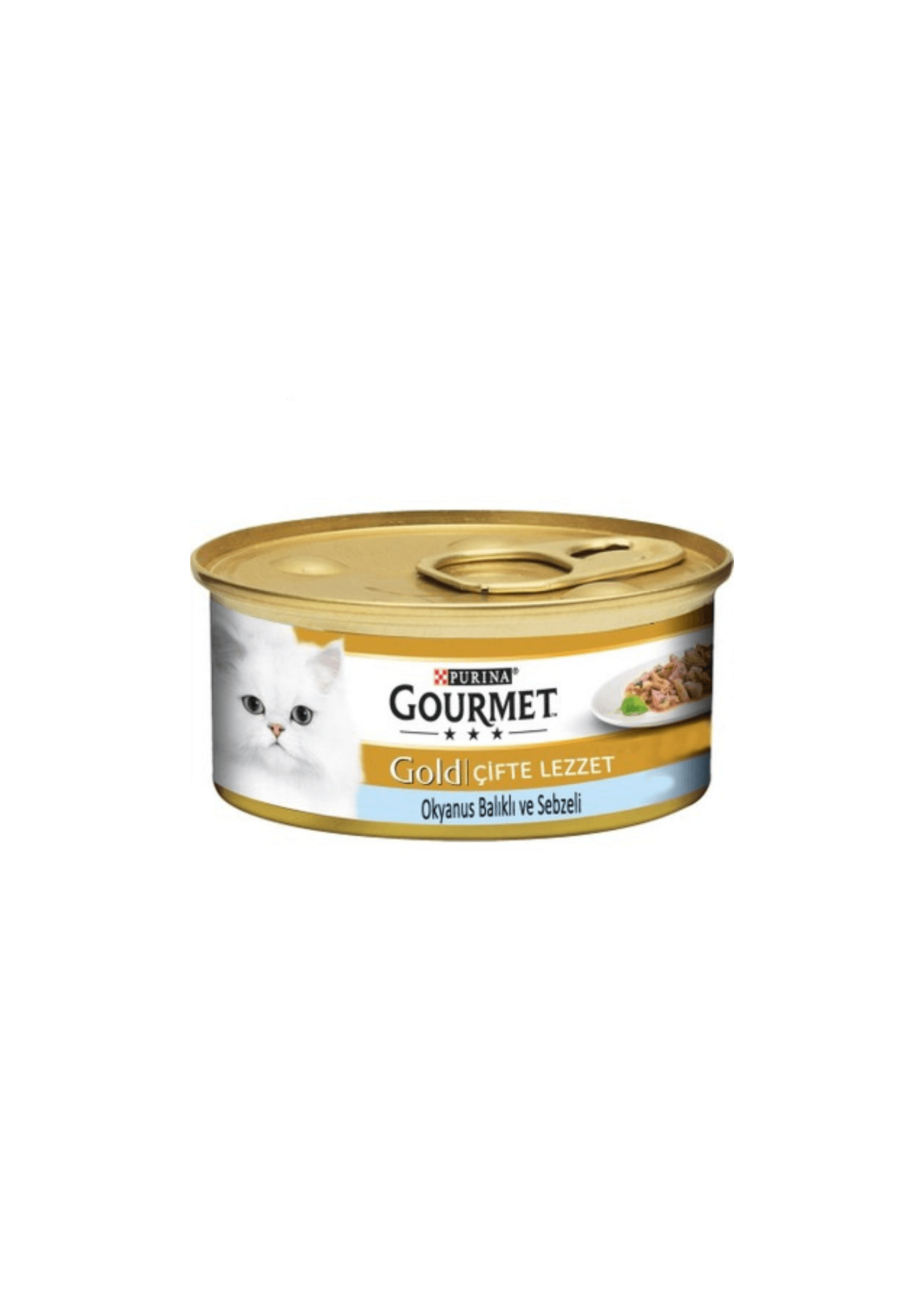 GOURMET Gold Balıklı ve Ispanaklı Çifte Lezzeti Kedi Konservesi 85gr