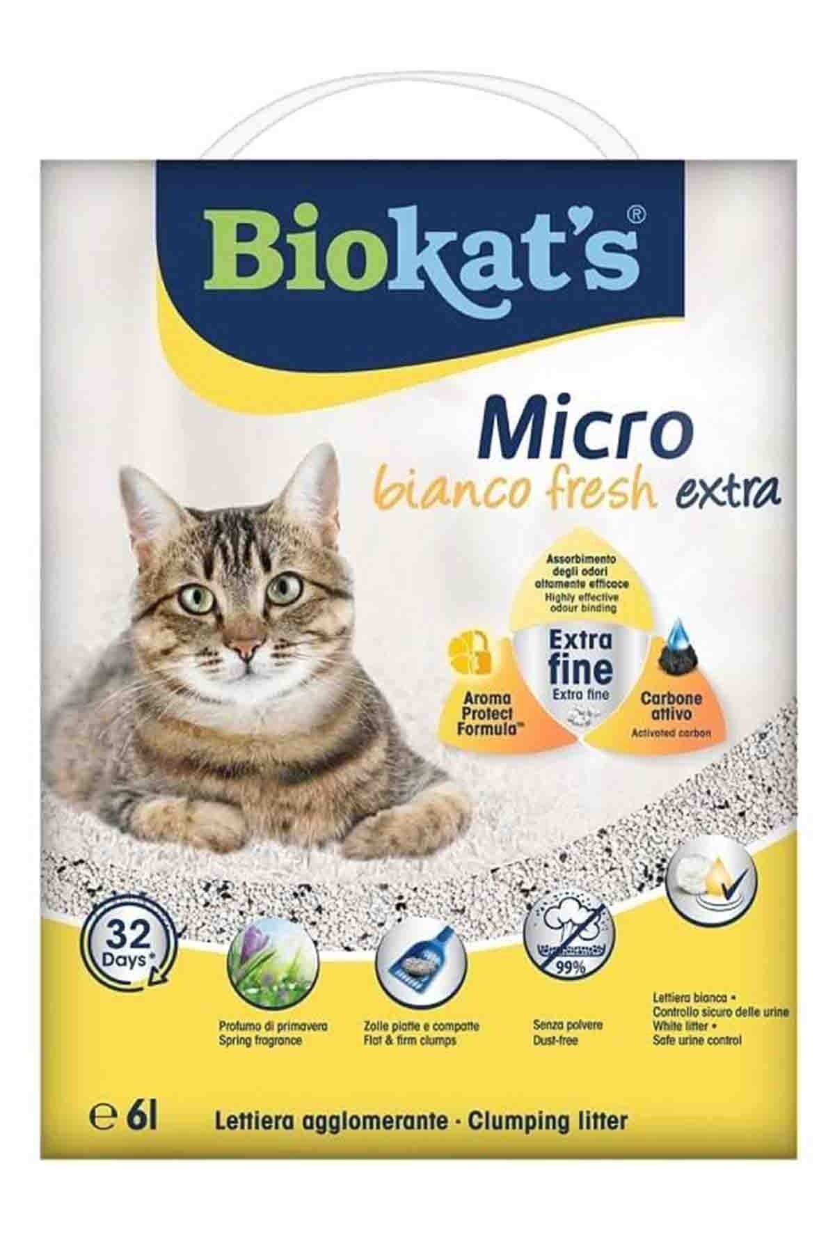BIOKAT'S Micro Bianco Fresh Extra Kedi Kumu 6 Lt