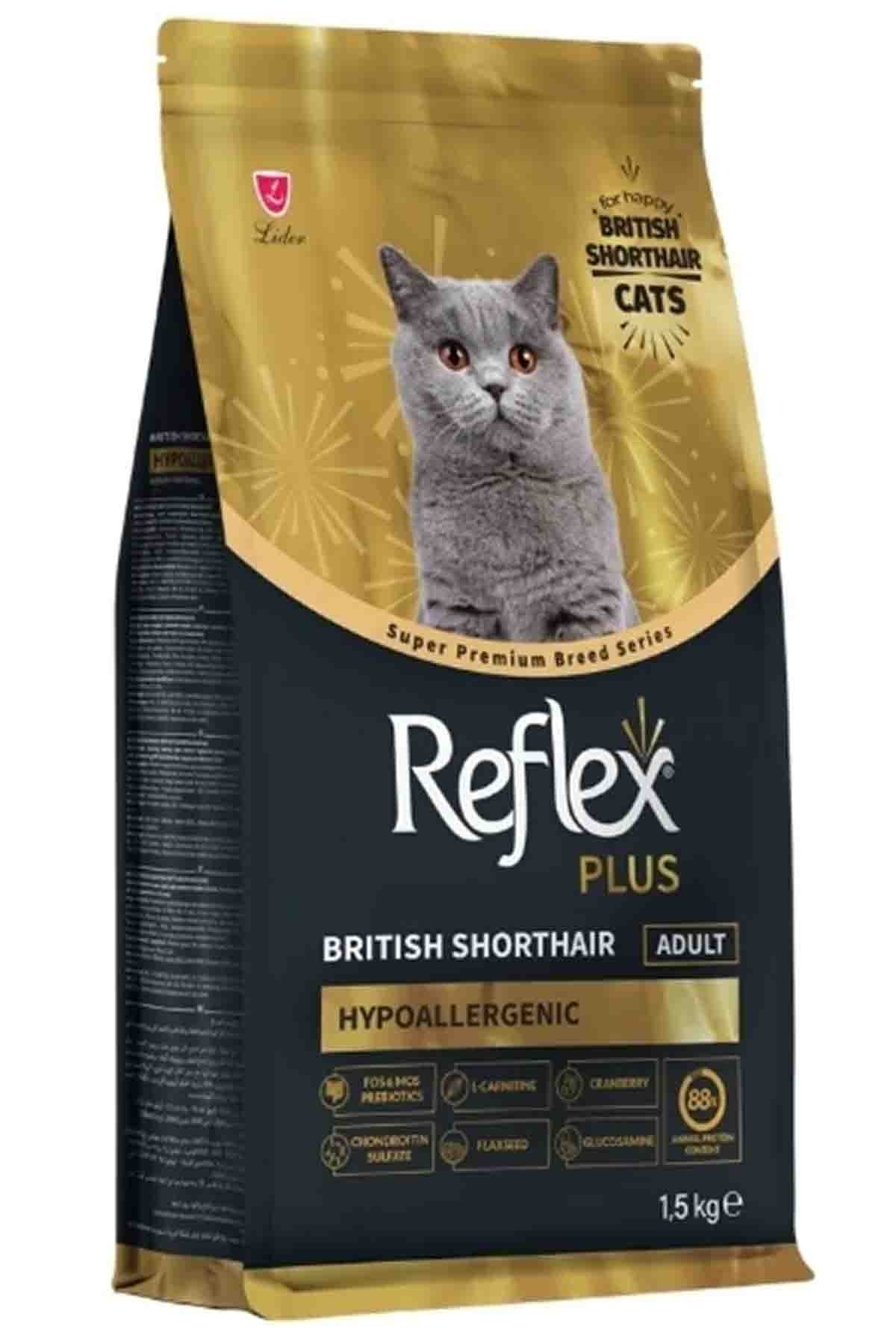 REFLEX PLUS British Shorthair Tavuklu ve Kızılcıklı Yetişkin Kedi Maması 1,5 Kg