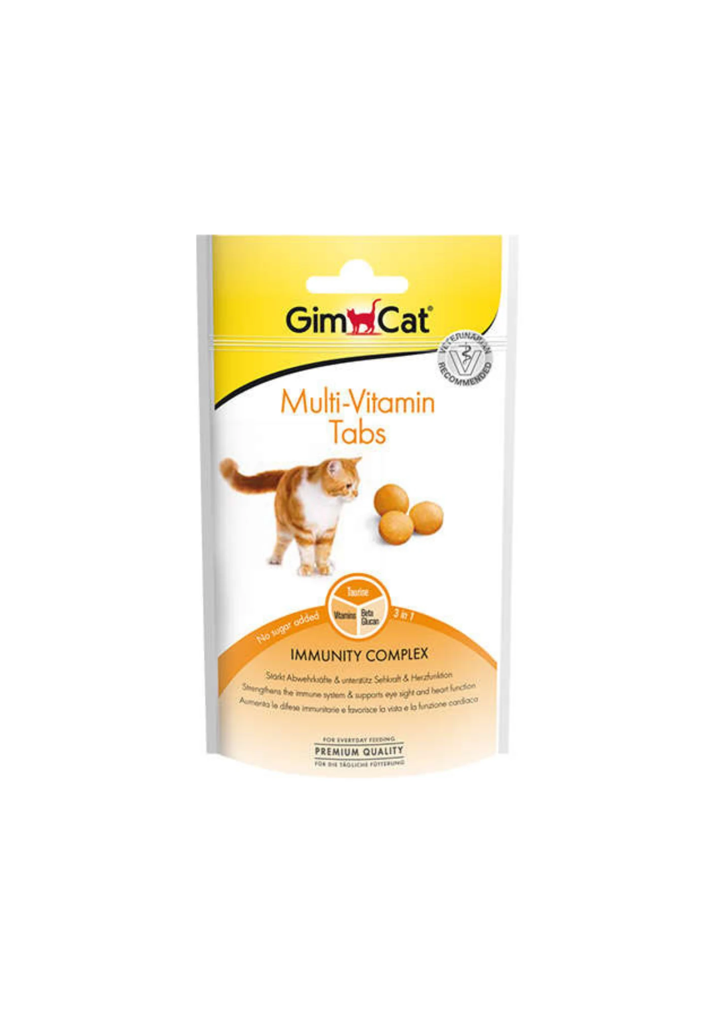 GIMCAT Multivitamin Bağışıklık Sistemi Güçlendirici Kedi Ödül Tableti 40 Gr