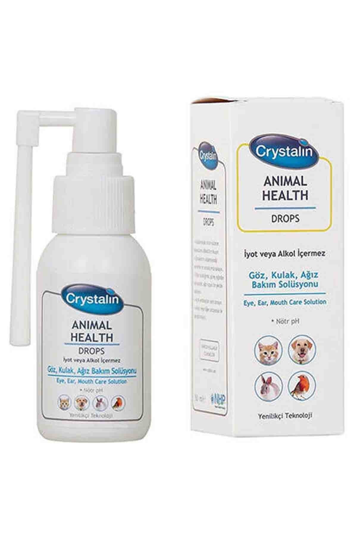 CRYSTALIN Animal Health Drops Göz Kulak Ağız Damlası 50 Ml