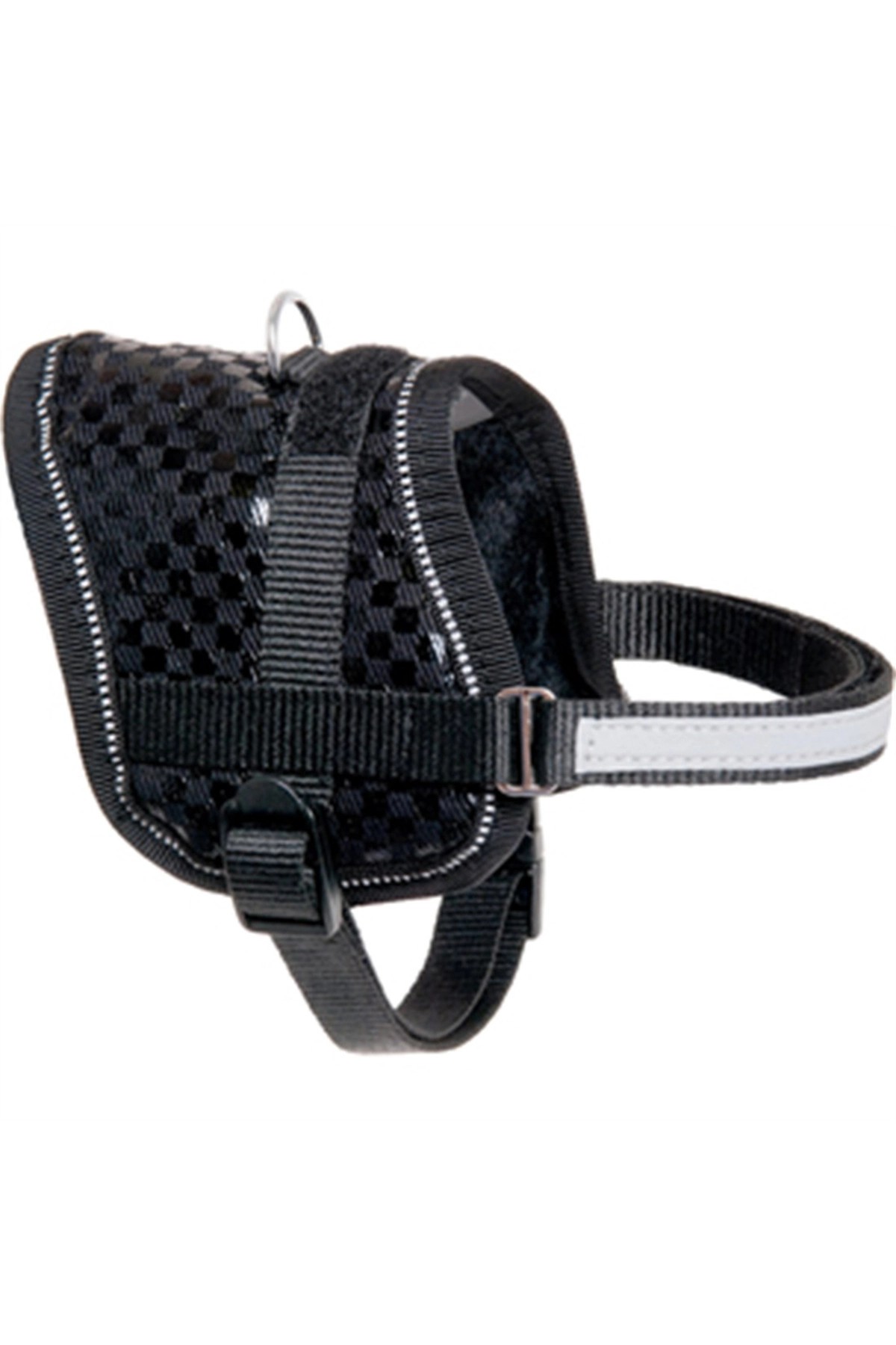 FLAMINGO Küçük Köpek Göğüs Tasması Siyah Gövdesi 31-40 CM