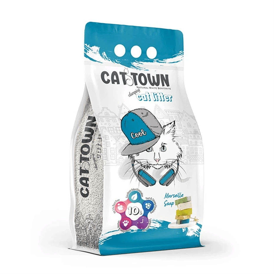 CAT TOWN Marsilya Sabun Kokulu Bentonit Kedi Kumu 10 Lt