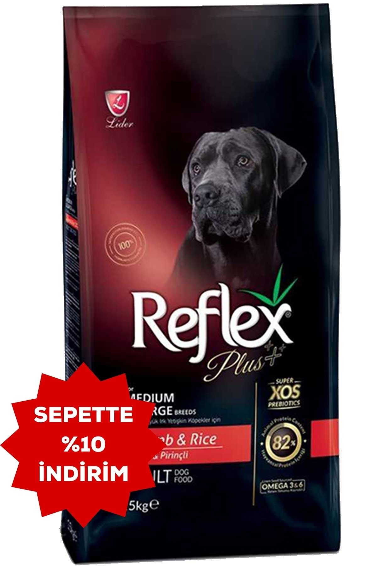 REFLEX Plus Kuzu Pirinç Orta Büyük Irk Köpek Maması 15 KG