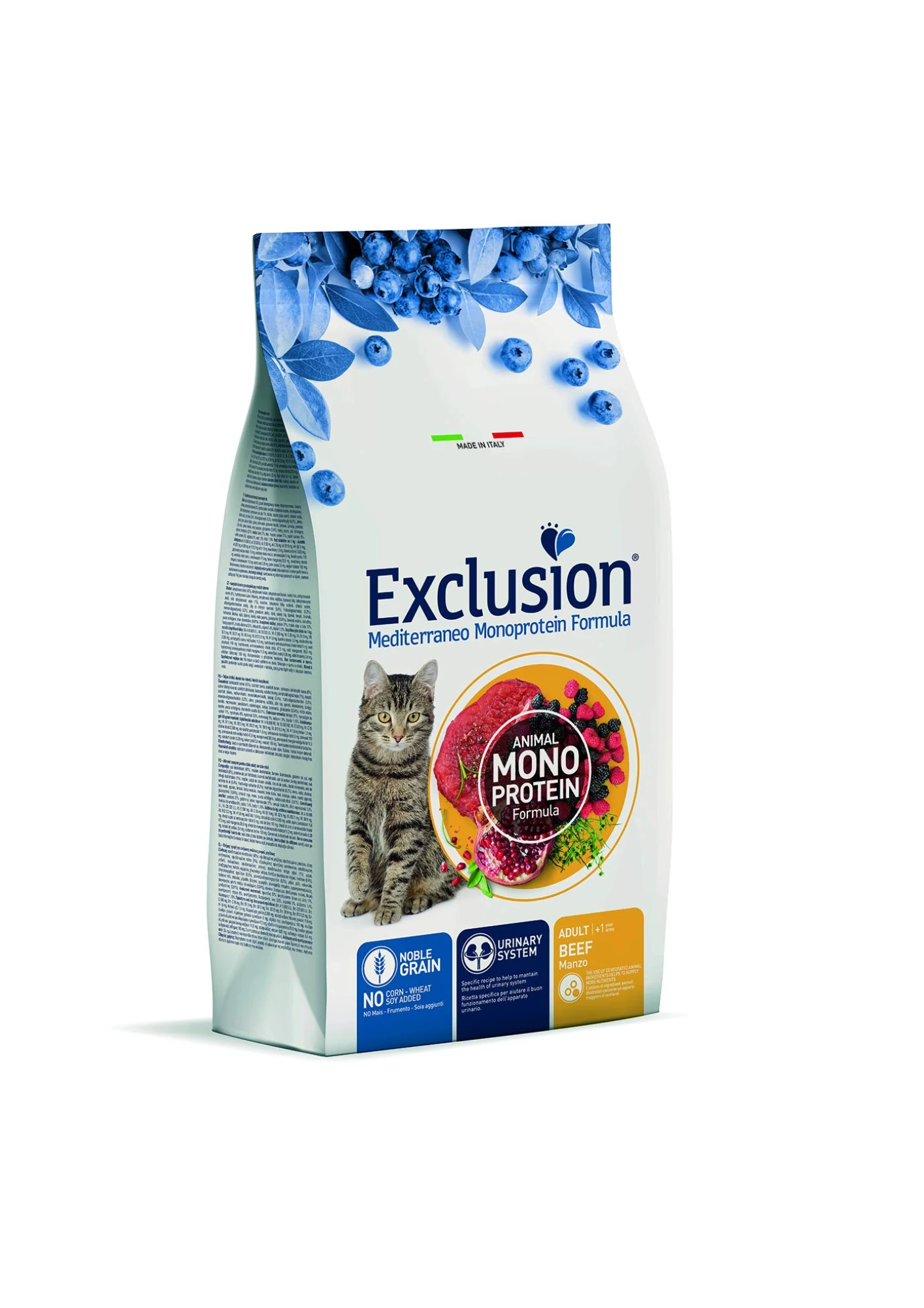 EXCLUSION Monoprotein Sığırlı ve Narlı Düşük Tahıllı Yetişkin Kedi Maması 1,5 Kg