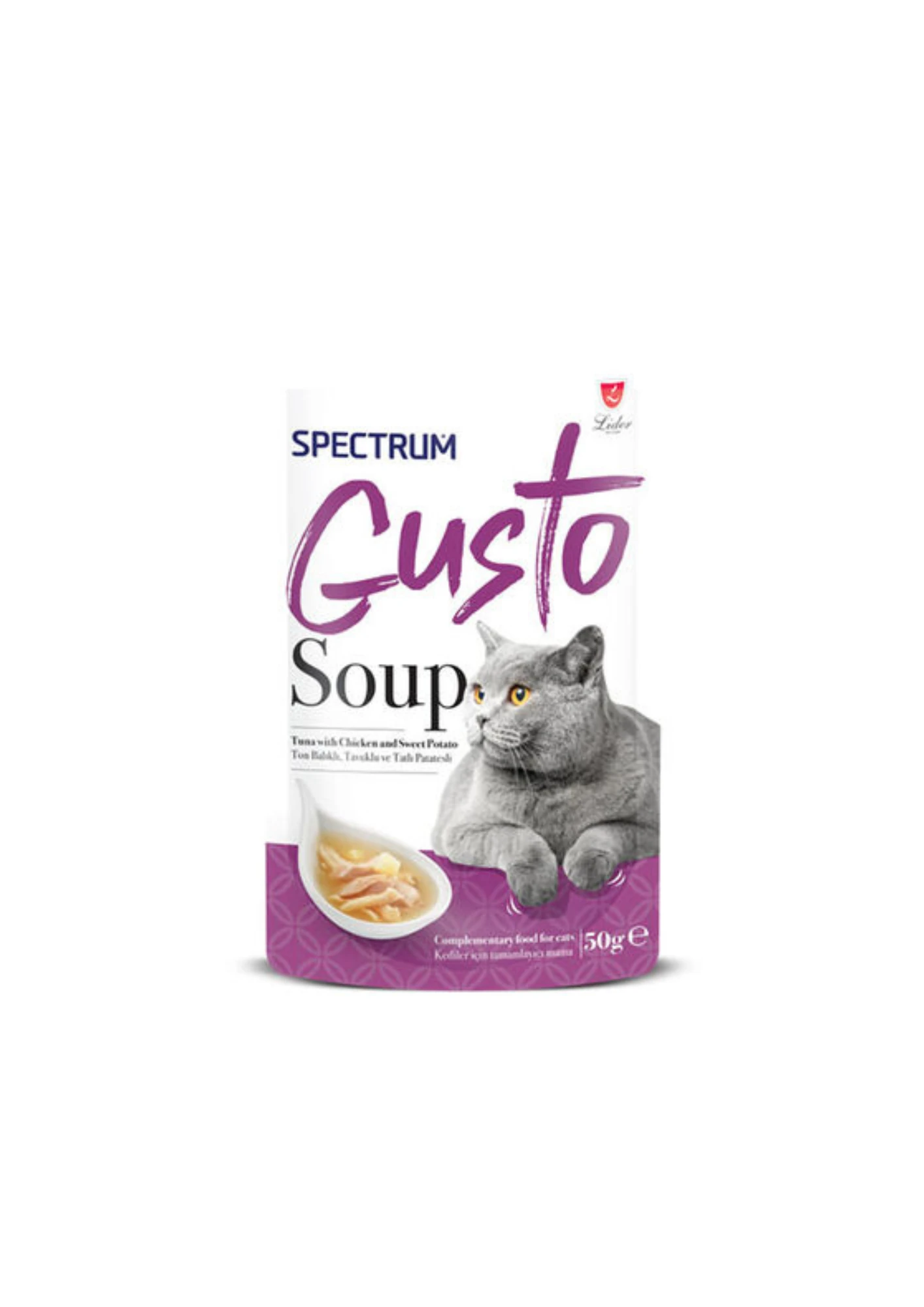 SPECTRUM Gusto Ton Balıklı Tavuklu ve Tatlı Patatesli Kedi Çorba 50Gr