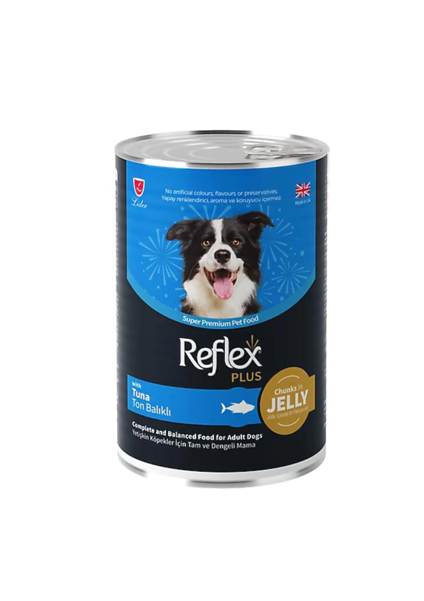 REFLEX PLUS Jöle İçinde Ton Balıklı Yetişkin Köpek Konserve  400 Gr.