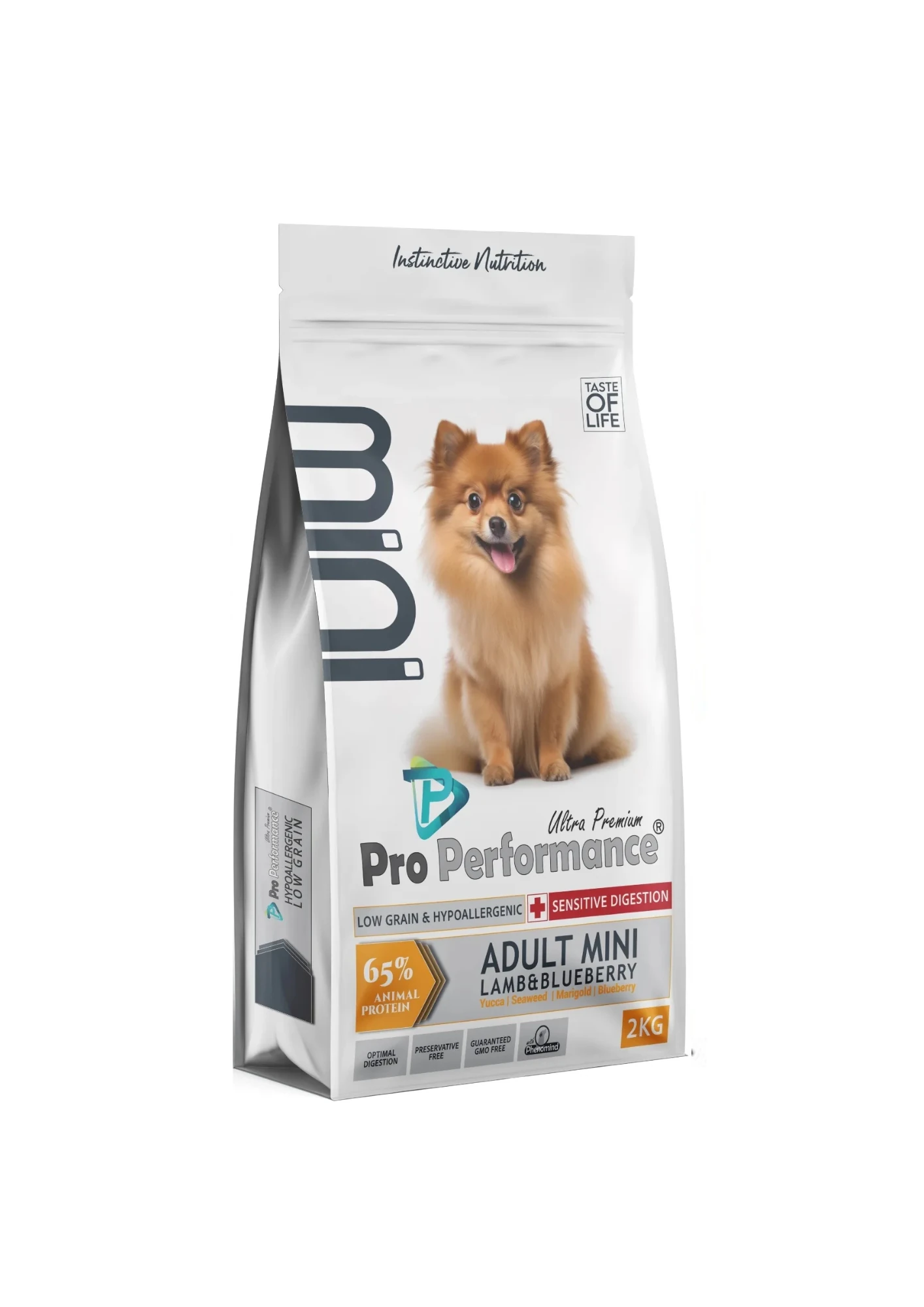 PRO PERFORMANCE Mini Irk Kuzu Etli ve Yaban Mersinli Yetişkin Köpek Maması 2 Kg