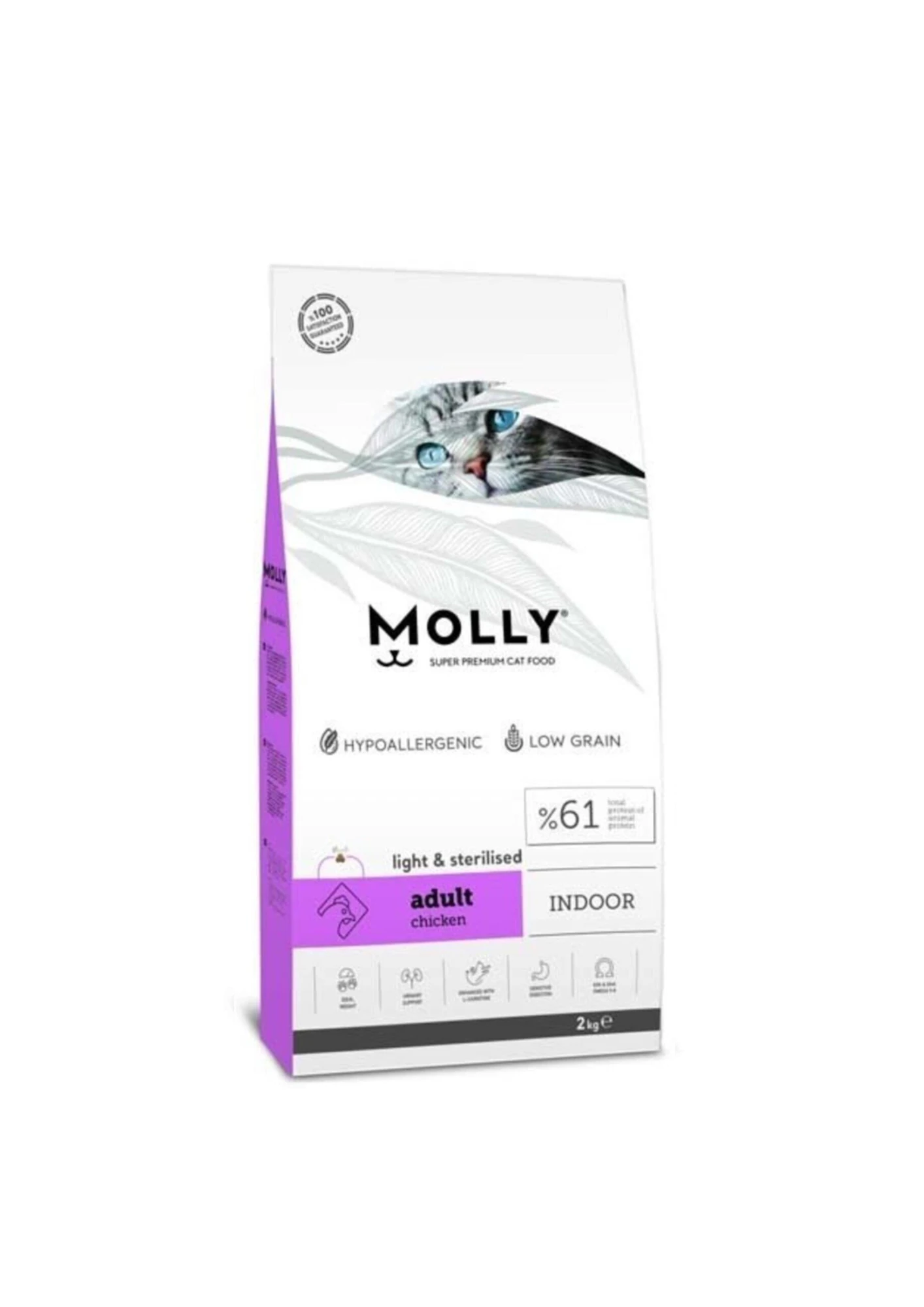 MOLLY Tavuklu Kısırlaştırılmış Yetişkin Kedi Maması 2 Kg