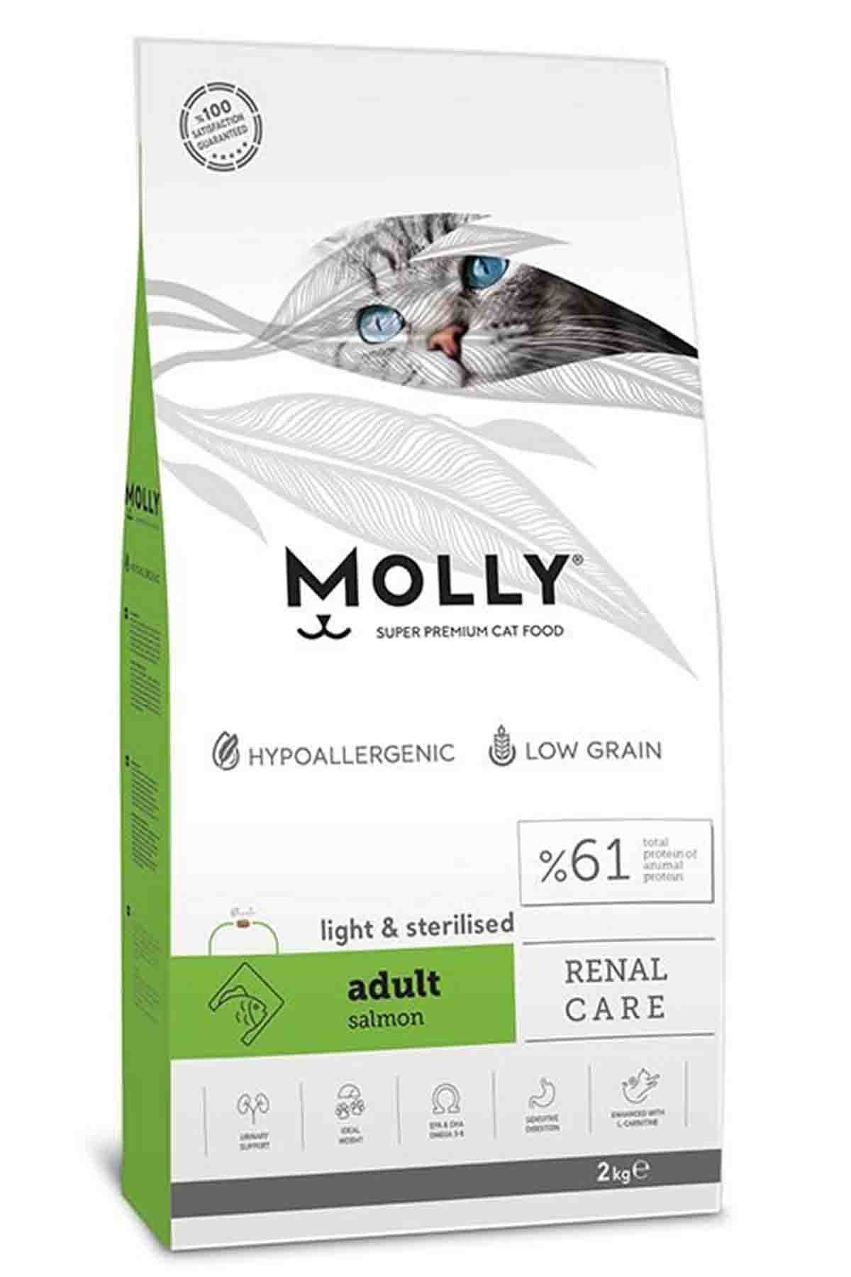 MOLLY Somonlu Kısırlaştırılmış Yetişkin Kedi Maması 2 Kg