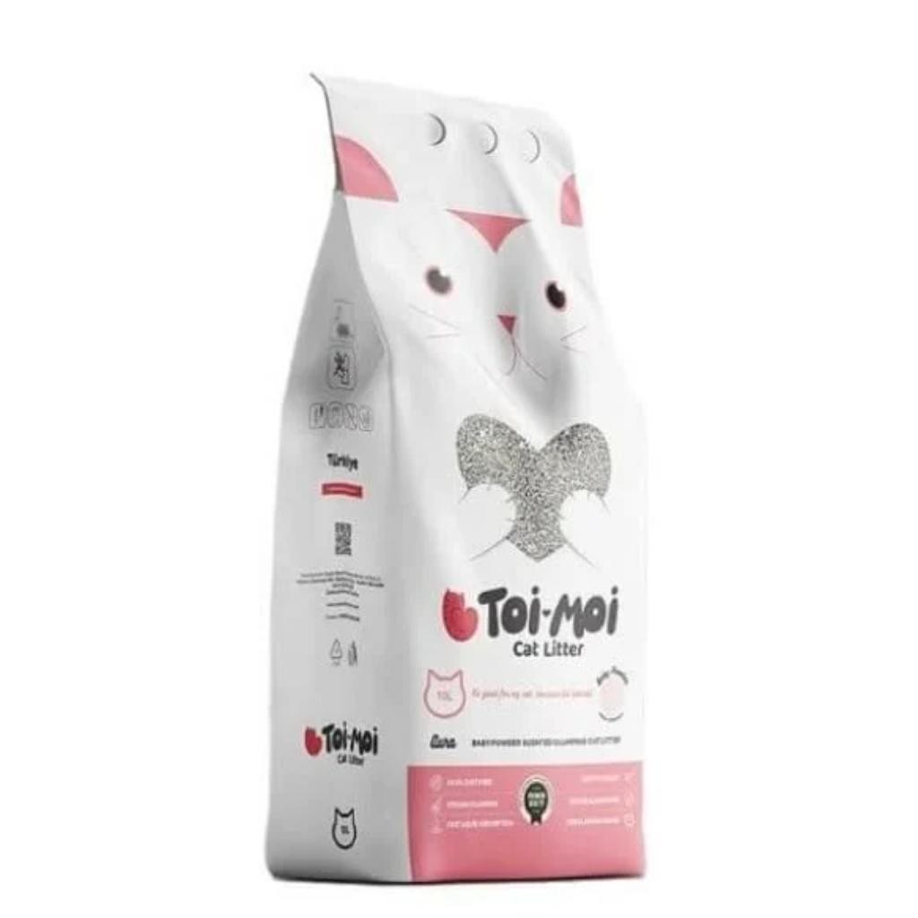 TOI MOI Aura Grey Bebek Pudrası Sodyum Bentonit Kedi Kumu 10 Kg