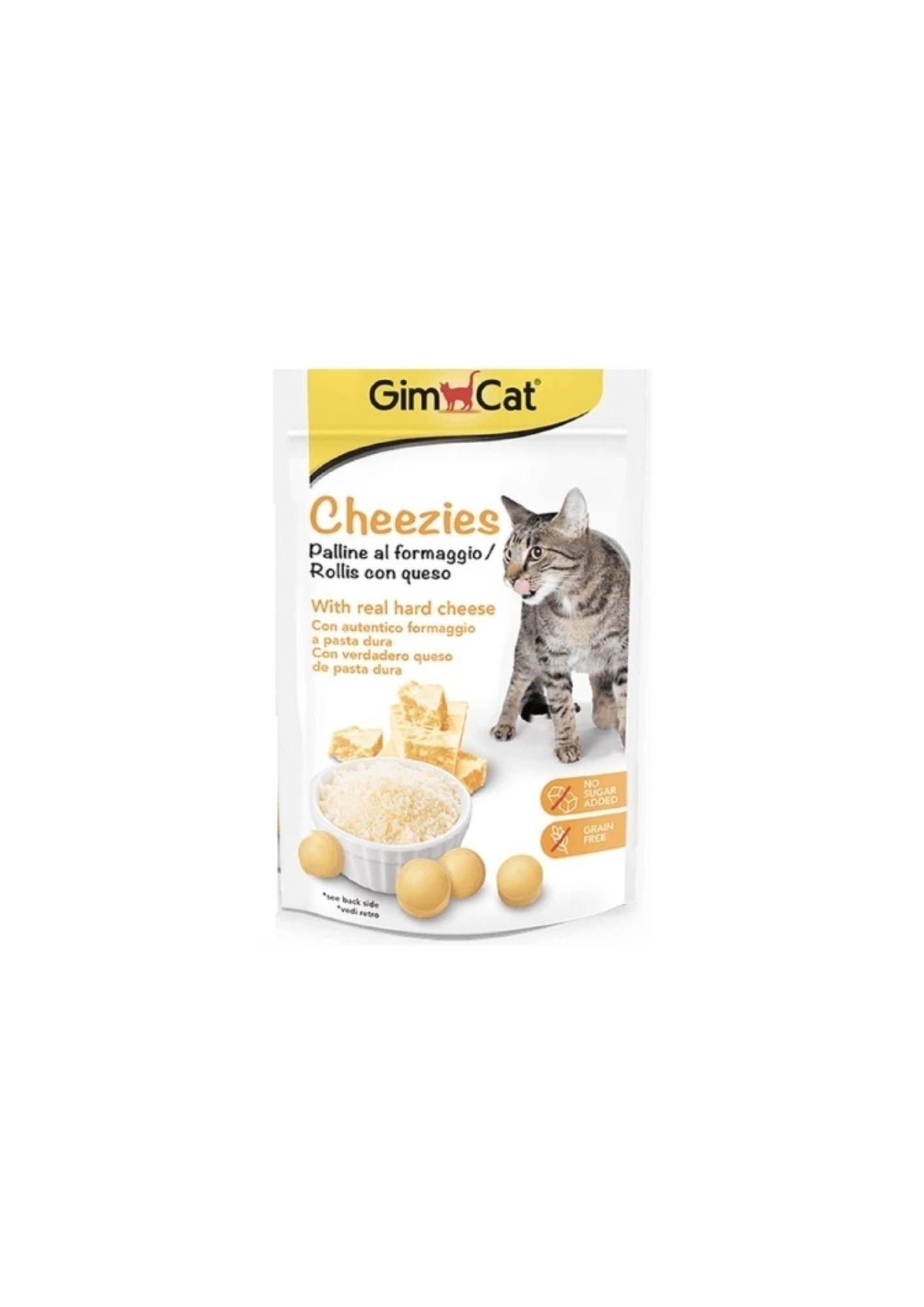 GIMCAT Cheezies Peynirli Tahılsız Kedi Ödül Tableti 10 Gr