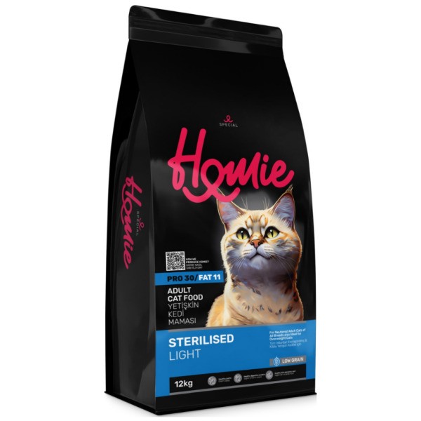 HOMIE PRO30/FAT11 Special Tavuklu Düşük Tahıllı Kısırlaştırılmış Yetişkin Kedi Maması 12 Kg