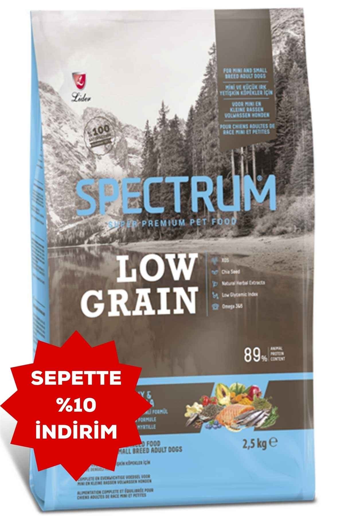 SPECTRUM Düşük Tahıllı Somonlu, Hamsili, Yaban Mersinli Küçük Irk Yetişkin Köpek Maması 2.5 Kg