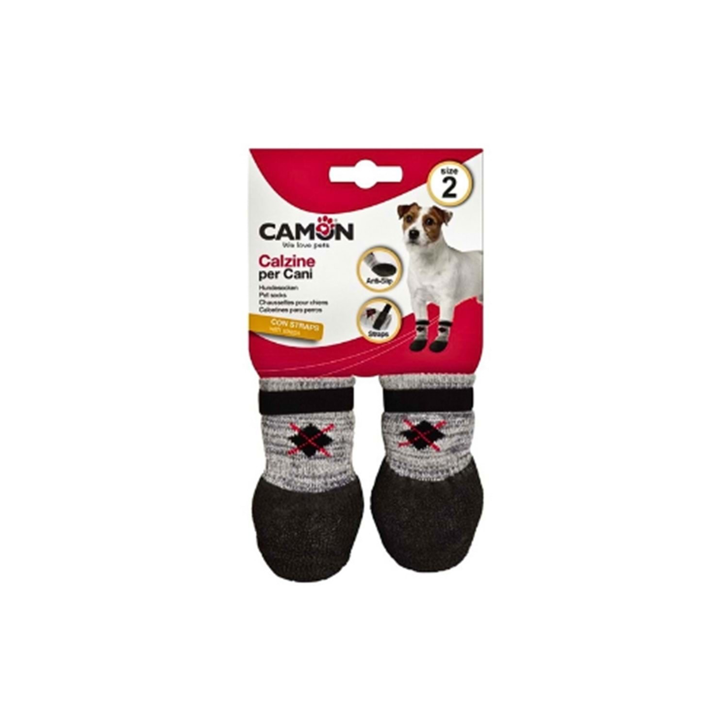 CAMON Kaymaz Tabanlı Köpek Çorabı 3 Cm