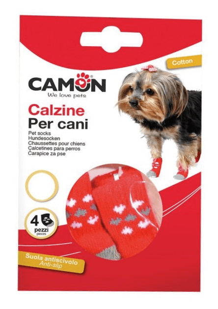 CAMON Kalpli Kaymaz Tabanlı Köpek Çorabı M 3 Cm