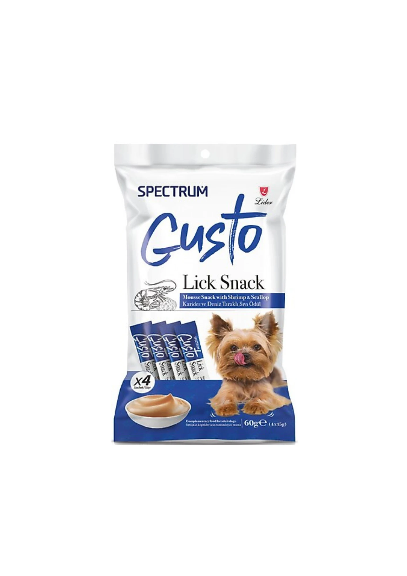 SPECTRUM Gusto Karidesli ve Deniz Taraklı Köpek Sıvı Ödülü 4x15gr