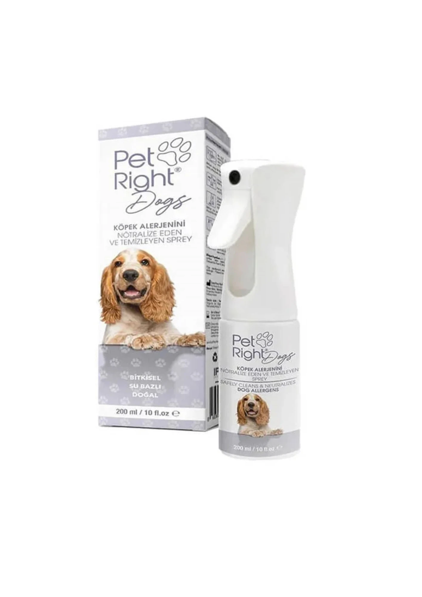 PET RIGHT Köpek Alerjenini Nötralize Eden Ve Bakteri Temizleyici Sprey 200 Ml