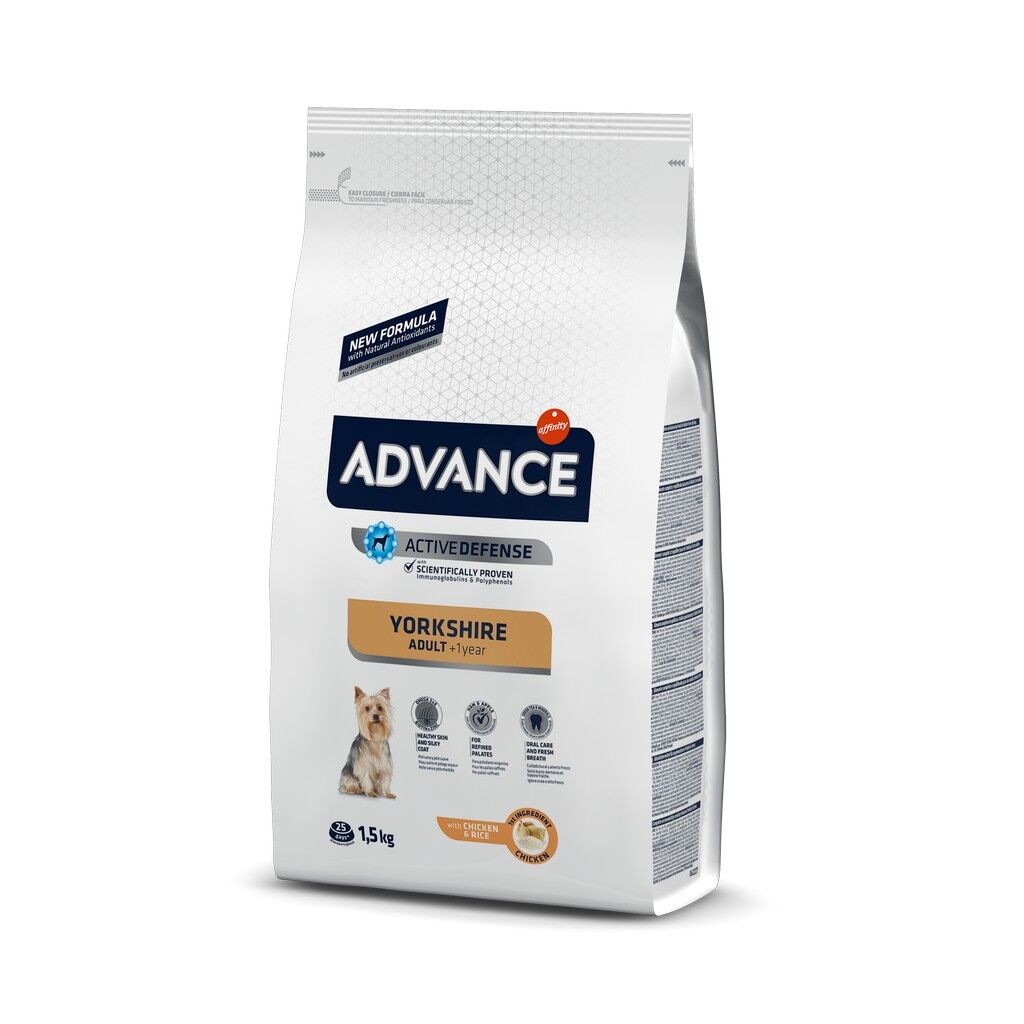 ADVANCE Yorkshire Terrier Tavuklu ve Pirinçli Yetişkin Köpek Maması 1,5 Kg