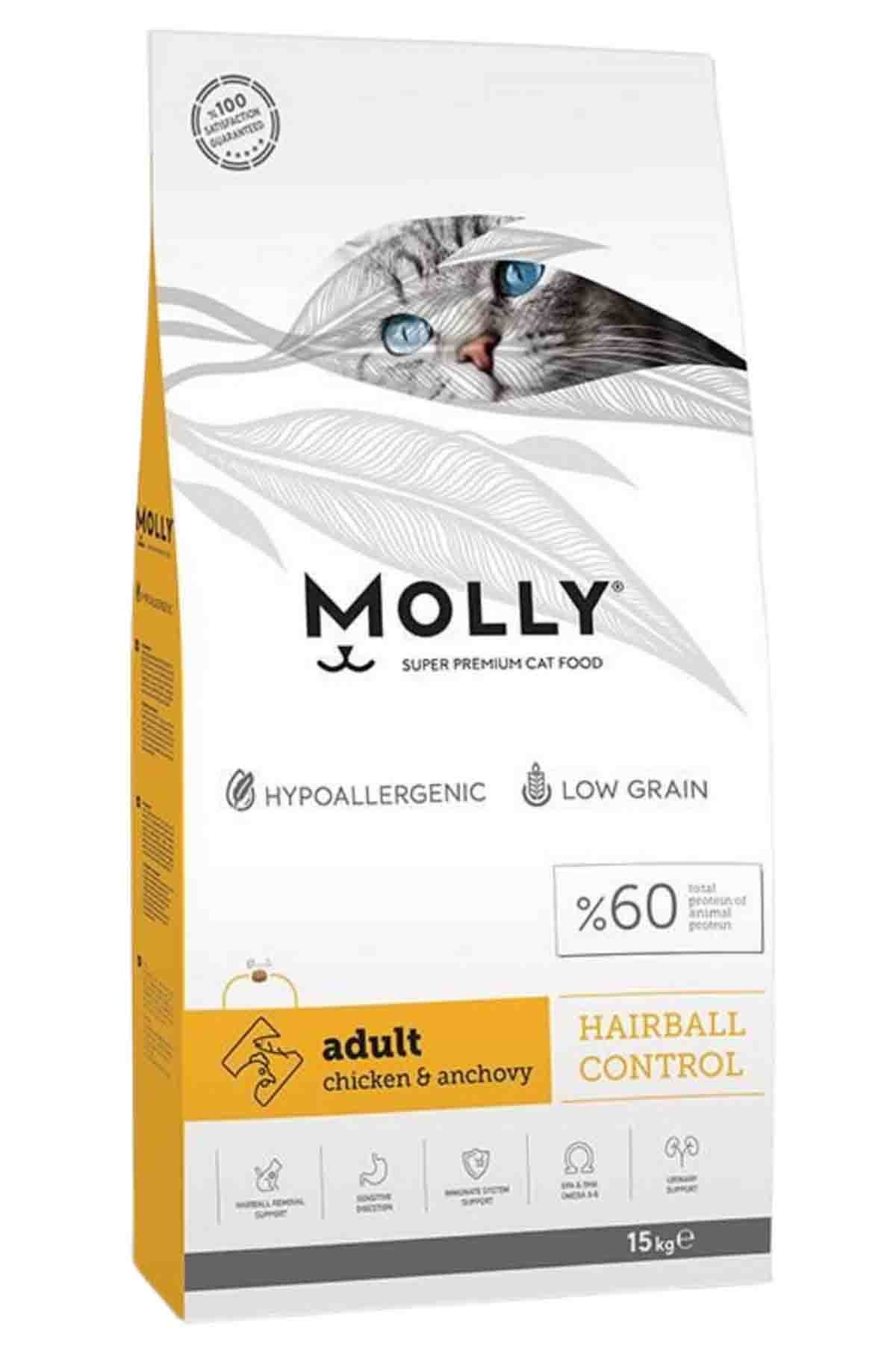 MOLLY Tavuklu ve Hamsili Yetişkin Kedi Maması 15 Kg