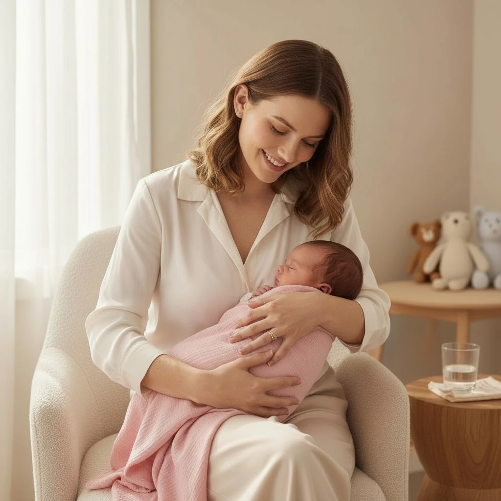 Chloe 4 Katlı Dusty Pink Düz Müslin Örtü