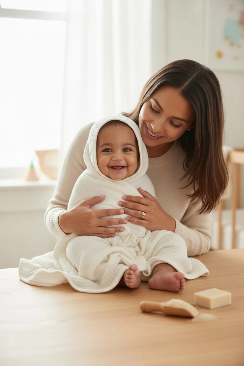 Aura Ecru Müslin Kundak Müslin