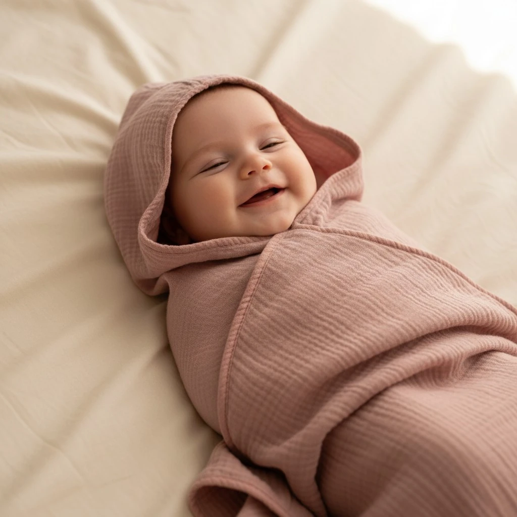 Aura Dusty Pink Müslin Kundak