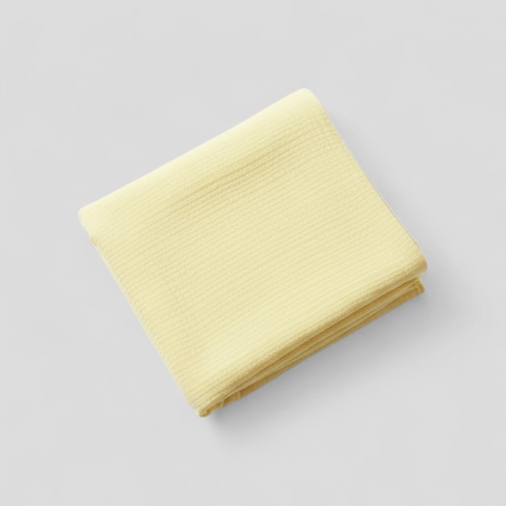 Chloe 4 Katlı Soft Yellow Müslin Örtü 