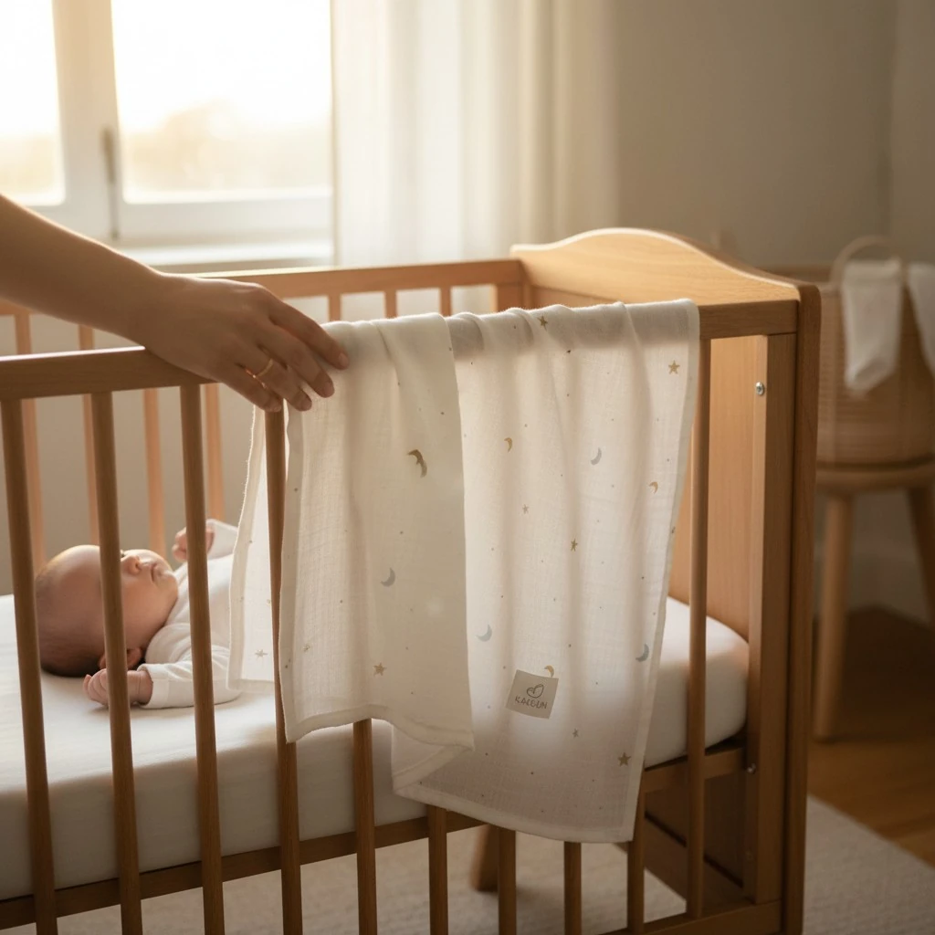 Gökyüzü Desenli Müslin Örtü