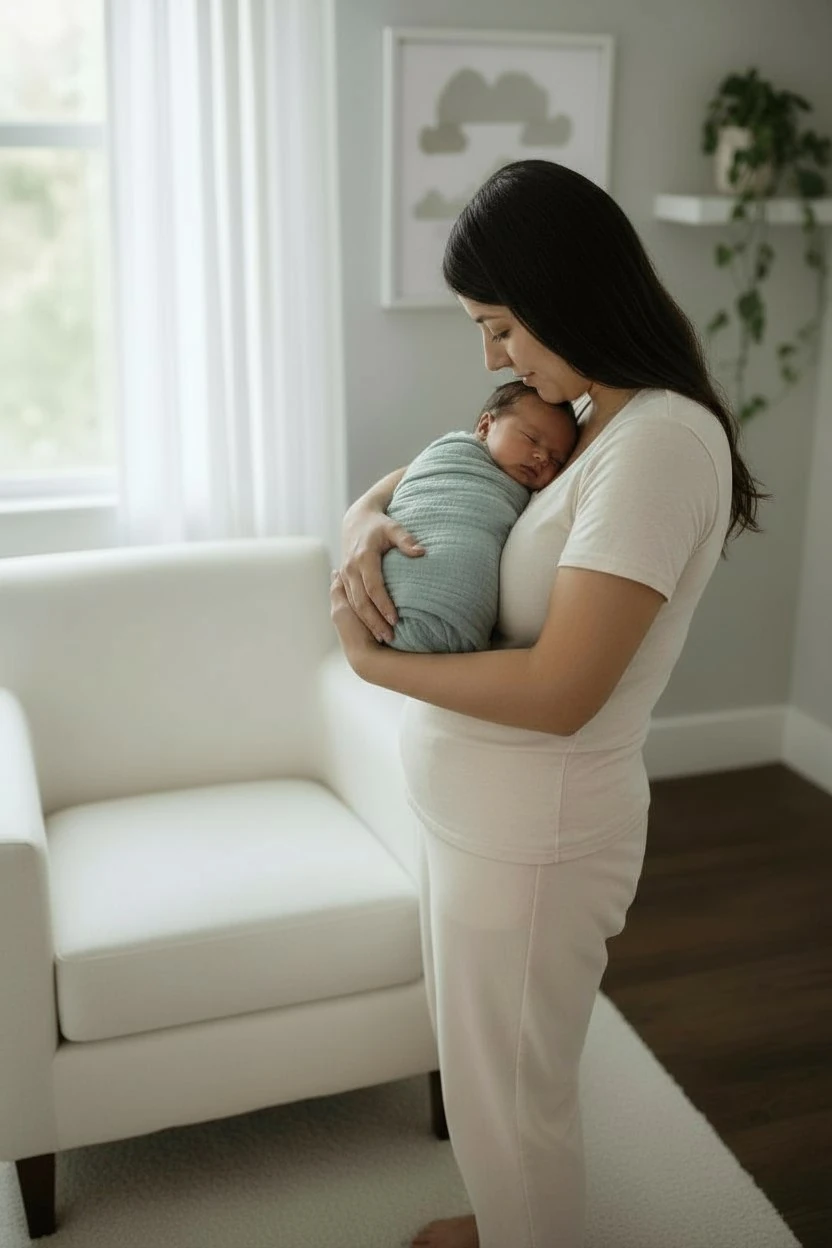 Chloe 3 Katlı Okaliptüs Yeşili Müslin Örtü