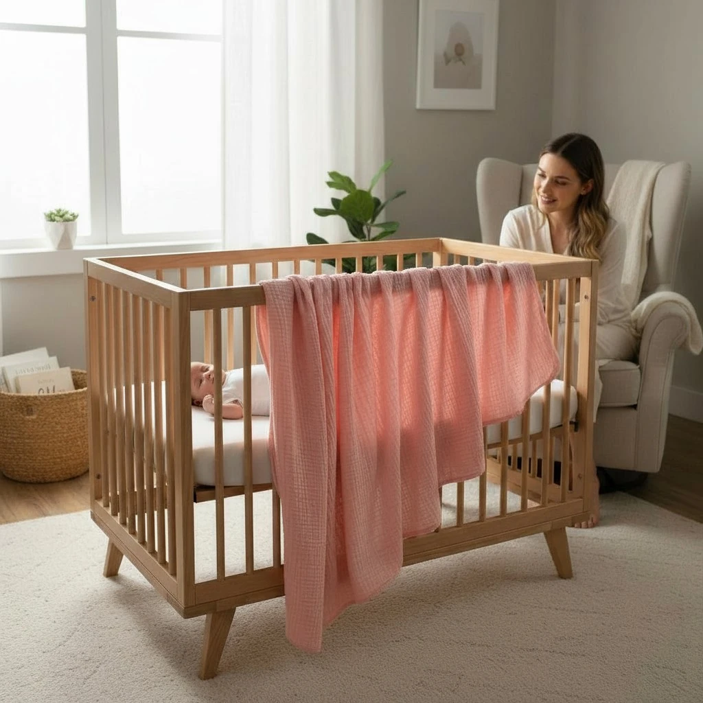 Aura Dusty Pink Müslin Kundak