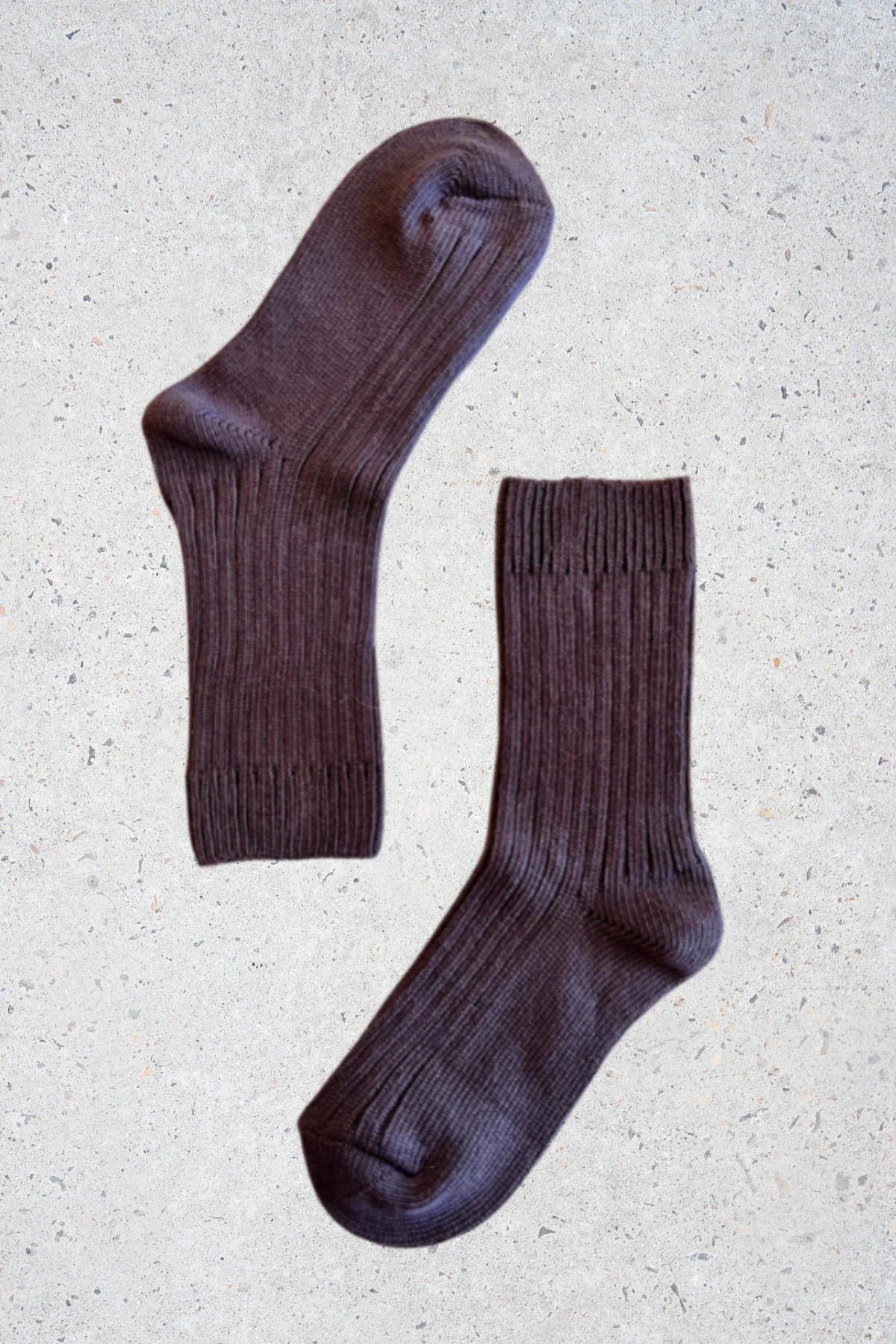 3 Adet Koyu Kahverengi Örgü Çorap